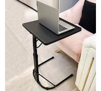 WOTAT Table De Lit, Bureau Portable Avec Hauteur Réglable Et Plateau Laminé, Surface D'Écriture À Utiliser Dans Le Lit Ou En Fauteuil Roulant, Table De Canapé, Bureau De Lit, Table Médicale