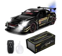 WOTOYS Réveil de Voiture Fort pour Adultes Qui dorment Lourds avec Son de Moteur | Modèle Hypercar numérique LED Brume d'échappement et Effets de lumière Interactive Pull Back Voiture de Course