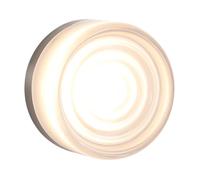 WOTTES 1 x Applique murale Ronde Spirale en Verre Transparent LED Moderne Pour Salon Couloir Salle de bain éclairage, Blanc chaud