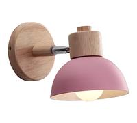 WOTTES Applique Murale Industrielle Vintage Lampe Murale Interieur Sconce Rétro Luminaire Applique Abat-jour E27 Ø15CM pour Salle à Manger Escalier Chambre Cuisine Café(rose)