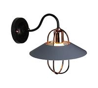 WOTTES Applique Murale Vintage Industrielle Lampe Murale Industriel en Métal Plafonnier Luminaire Rétro Applique Interieur pour Chambre, Cuisine, Restaurant, Couloir, Café, Bar (Gris)