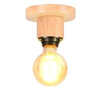 WOTTES Luminaire Éclairage Lumières Lustre Intérieur Rétro E27 Bois Lampe de Plafond Vintage Luminaires Suspendue pour Chambre Couloir Salon (1Pcs)