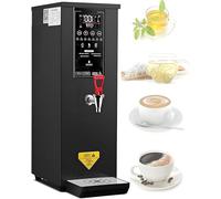 WOTZOV Distributeur d'eau Chaude Professionnel, Distributeur De Boissons en Acier Inoxydable De 8 L, Débit De 60 L/H pour La Restauration, Les Bureaux, Les Fêtes, Idéal pour Les Bois，Black