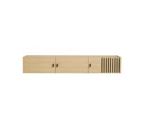 Woud Sideboard Array fixée au mur. 150 cm Chêne pigmenté blanc
