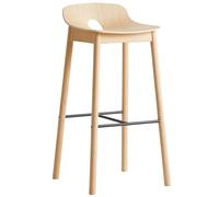 Woud Chaise de bar Mono Chêne pigmenté blanc
