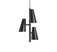 Woud Cono Suspension Noir 3 Abat-jours