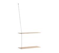 Woud Etagère Stedge 60 cm Chêne pigmenté blanc