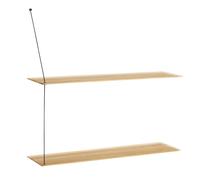 Woud Etagère Stedge 80 cm Chêne pigmenté blanc
