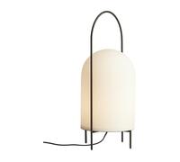 Woud Lampe sur pied Ghost – Noir, verre opale blanc – HxØ 60x24 cm