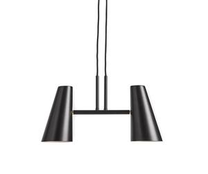 Woud Suspension Cono 2 abat-jours Noir