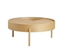 Woud Table Basse Arc Chêne Huilé Ø89
