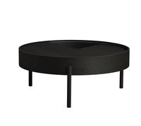 Woud Table Basse Arc Frêne Noir Ø89