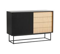 Woud Table d'appoint Virka. hauteur 120 cm Chêne - noir