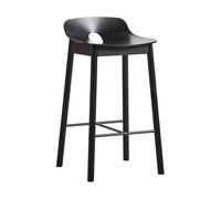 Woud Tabouret de bar Mono 65 cm Chêne peint en noir
