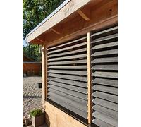 Wovar Lames orientables Flex Fence inox jardin 165 cm - 2 pièces