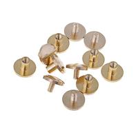 WOVEBIUS Lot de 6 rivets à clous en laiton massif pour sac ceinture 5 mm