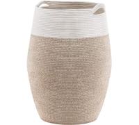 Woven Coton Rope Panier à linge - Grand, Hauteur 25,7 cm, Marron, pour la lingerie ou la chambre à coucher