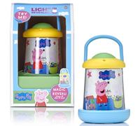 WOW! Stuff! Lanterne révélatrice de lumière - Peppa Pig - Veilleuse de 16 cm, scène Magique à 360° et révélation du Personnage, arrêt Automatique, décoration de Chambre d'enfant Lumineuse