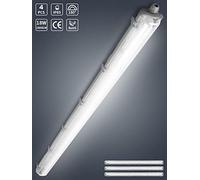 wowspeed Neon LED 120cm, 18W 1800LM LED Tube LED Plafonnier, 6000K Blanc Froid Tube LED Plafonnier,IP65 Reglette Étanche LED,Plafonnier Néon Tube LED pour Garage Atelier Sous Sol Salle de Bain,4pcs