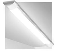 wowspeed Reglette LED 60cm, 20W 2400LM Tube LED, Blanc Chaud 3200K Reglette LED Garage, Neon LED pour Garage, Entrepôt, Parking, Bureau, Atelier, éclairage de cuisine