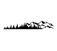 woyufen Forêt Montagne Arbres Vinyle Voiture Corps Sticker Autocollant pour véhicule Camion fenêtre Pare-Chocs Wall Decor Camping Caravane Remorque Sticke Autocollants Décoration 100X17 cm