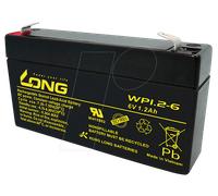 WP 1,2-6 - Batterie plomb feutre sans entretien, 1,2 Ah, 6 V