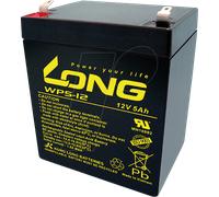 WP 5-12M-F2 - Batterie plomb feutre, 12 V, 5 Ah, veille ASI