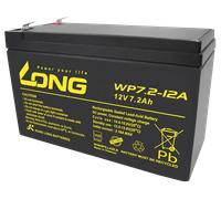 Long WP7.2-12A/F1 WP7.2-12A/F1 Batterie au plomb 12 V 7.2 Ah plomb (AGM) (l x H x P) 151 x 102 x 65 mm cosses plates 4,8 mm