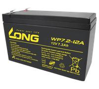 WP 7,2-12A 6,3 - Batterie plomb feutre sans entretien, 7,2 Ah, 12 V