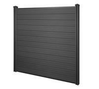 Wpc Pare-Vue Sarthe, Abat-Vent, Clôture, Poteau En Wpc Élément De Base, 1,95m, Anthracite Gris