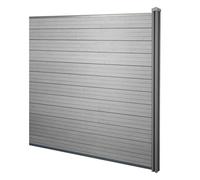 Wpc Pare-Vue Sarthe, Abat-Vent, Poteau En Wpc Élément D'élargissement, 1,88m Gris Gris