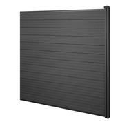Wpc Pare-Vue Sarthe, Abat-Vent, Poteau En Wpc Élément D'extension, 1,88m Anthracite Gris