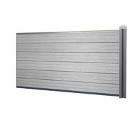 Wpc Pare-Vue Sarthe, Abat-Vent, Poteau En Wpc Élément D'extension Bas, 1,88m Gris Gris