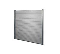WPC pare-vue Sarthe, aluminium premium élément de base, 1,90m, gris
