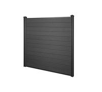 WPC pare-vue Sarthe, poteau en WPC élément de base, 1,95m, anthracite