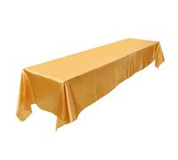 WPKD BLUEIY 145x320cm Nappe Rectangulaire en Polyester,Couverture de Table Imperméable Infroissable et Résistante aux Taches Lavable,pour Mariage,Banquet(Or)
