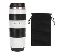 WPKD BLUEIY 400ml Tasse à Café Objectif Photo,Mug Objectif Photo en Acier Inoxydable avec Sac de Rangement,pour aux Activités de Plein Air et aux Voyages(Blanc)