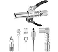 WPKD BLUEIY kit de buse de presse à graisse, accessoires de graisse 4 en 1 avec raccord rapide, embout d'angle à 90°, embout à aiguille et aiguille d'injection pour voiture, engins de construction