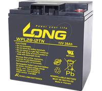 WPL 28-12TN - Batterie plomb feutre, 12 V, 28 Ah, longue durée de vie