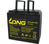 WPL 55-12N - Batterie plomb feutre, 12 V, 55 Ah, longue durée