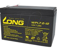 WPL 7,2-12M-F2 - Batterie plomb-feutre, 12 V, 7 Ah, longue durée de vie
