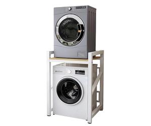 WPPTNSFY Meuble de Rangement pour Machine à Laver à Tambour, Réglable en Hauteur, Meuble Machine à Laver et Seche Linge, Colonne Lave Linge Seche Linge, pour Salle de Bain Buanderie