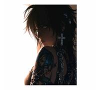 WQBQKKX Poster Mural Noir Affiche Decoration Murale En Toile Femme abstraite Tableau Decoration Murale Salon Moderne Bain Maison Décorations(Gris 55)-30x40cm Sans cadre