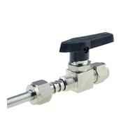 WQGQPXOB 304 Ball Valve Adjustable Needle 3 6 8 10 12mm1/8 1/4 3/8 1/2 Compression Ferrule Fitting Quick Joint Female Thread(Ferrule Ball Valve,A-10mm)