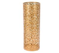 WQPMNYG Porte-Parapluie Rond en métal Robuste - Support de Canne autoportant pour entrée et Bureau - Design en Fer - Finition dorée élégante - Taille compacte (Petite)