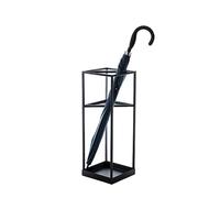 WQPMNYG Porte-parapluies géométrique en métal Noir Mat, autoportant, pour entrée, 20,5 x 20,5 x 53,3 cm
