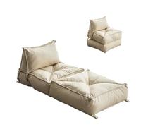 WQQYU6HKF Canapé Canapé Paresseux Pliable, inclinable Simple avec Dossier, Chaise Longue de Sol Tatami Canapé De Paresseux(Beige)