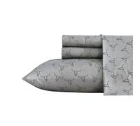 Wrangler Parure de lit Soyeuse et légère, décoration d'intérieur Occidentale, certifiée Oeko-Tex, Polyester, tête de Mort, Gris, lit Double