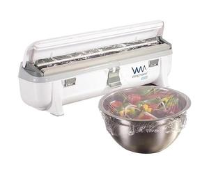 WRAPMASTER Dérouleur de Film Alimentaire 45cm - Distributeur de Film Étirable, Aluminium et Papier Cuisson - Dévidoir Professionnel Coupe Simple et Précise - À Utiliser avec Recharge Wrapmaster 45cm