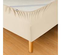 Wrappybag Cache-Sommier 140 x 190 avec Élastiques - Rénovez et Modernisez Votre Ancien Sommier - Cache sommier Beige Clair - 6 Tailles Disponibles